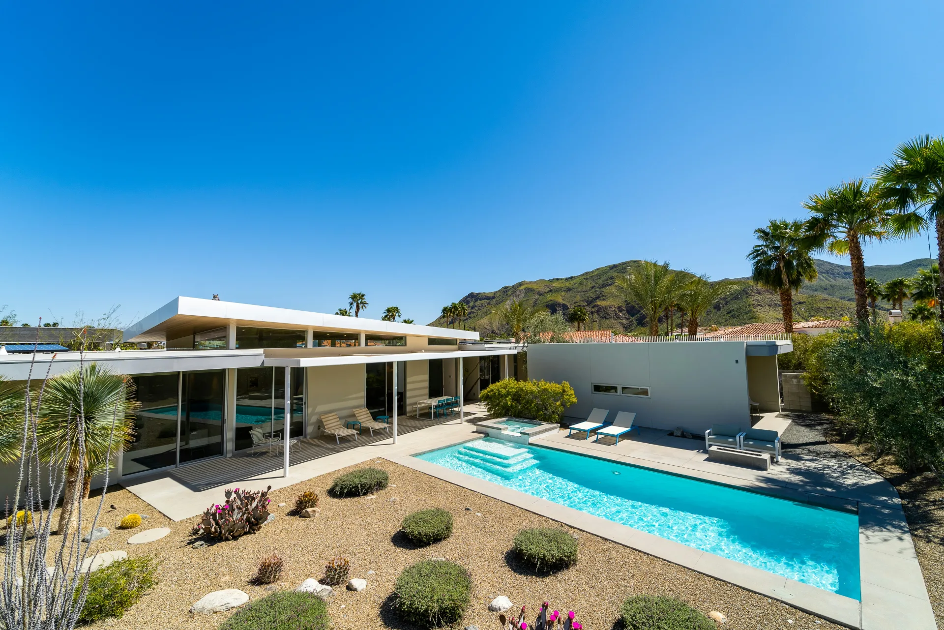 Patio pool with the Santa Catalina mountains visible behind